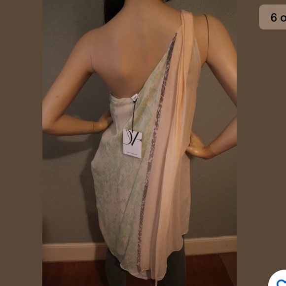 NWT Diane Von Furstenberg drape silk dress 6 DVF - Picture 6 of 8